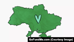 Логотип Украинского гуманитарного фонда, созданного компанией GoFundMe в сотрудничестве с Госдепартаментом