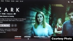 Стартовая страница сериала Ozark на сайте Netflix